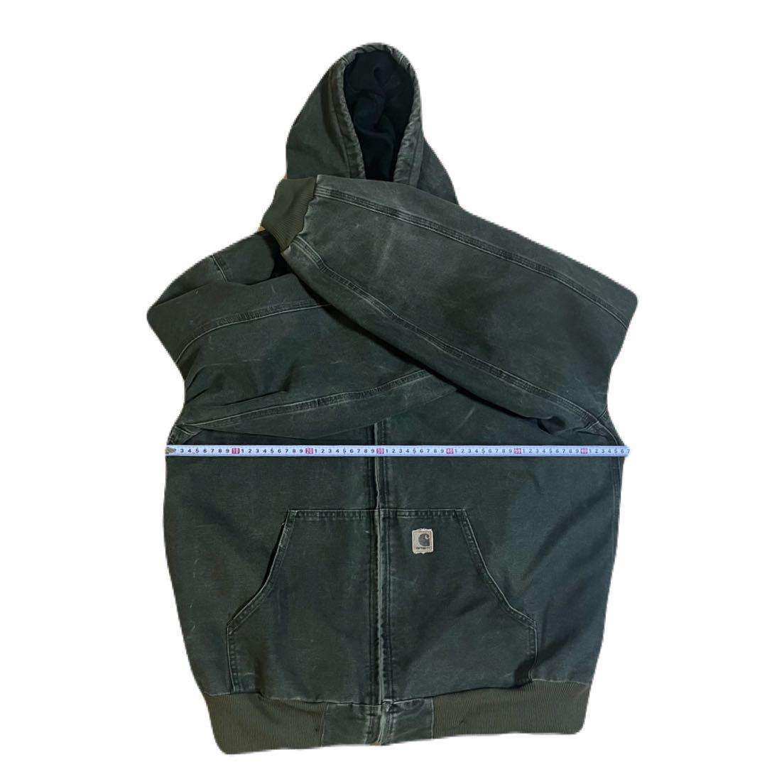 Carhartt アクティブジャケット J25 MOS 革パッチ モスグリーン