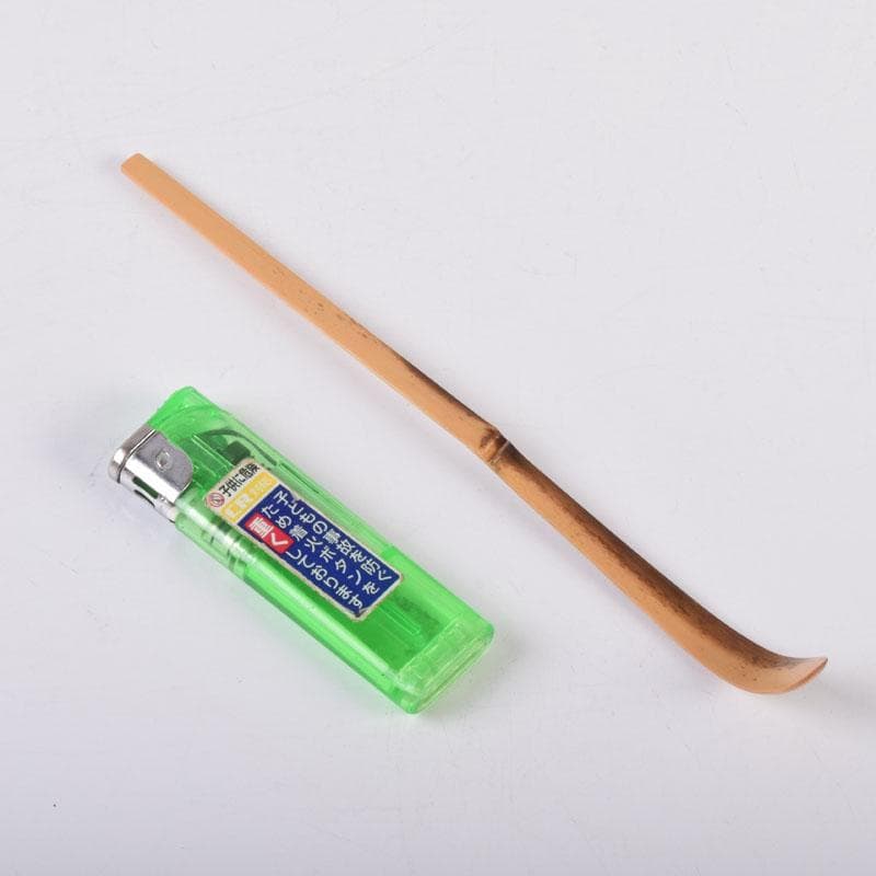 茶道具 宗竹作 茶杓 銘「唐錦」 前大徳 福本積應書付 共筒共箱 C 8442