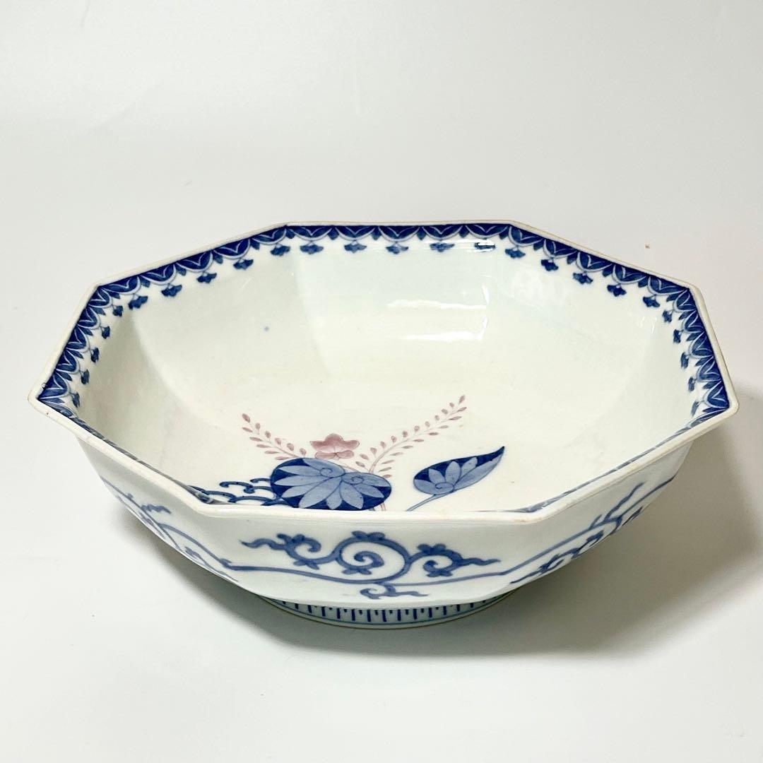 富永源六 釉裏紅 花流水文八角鉢 源六焼 嬉野焼 有田 伊万里 - メルカリ