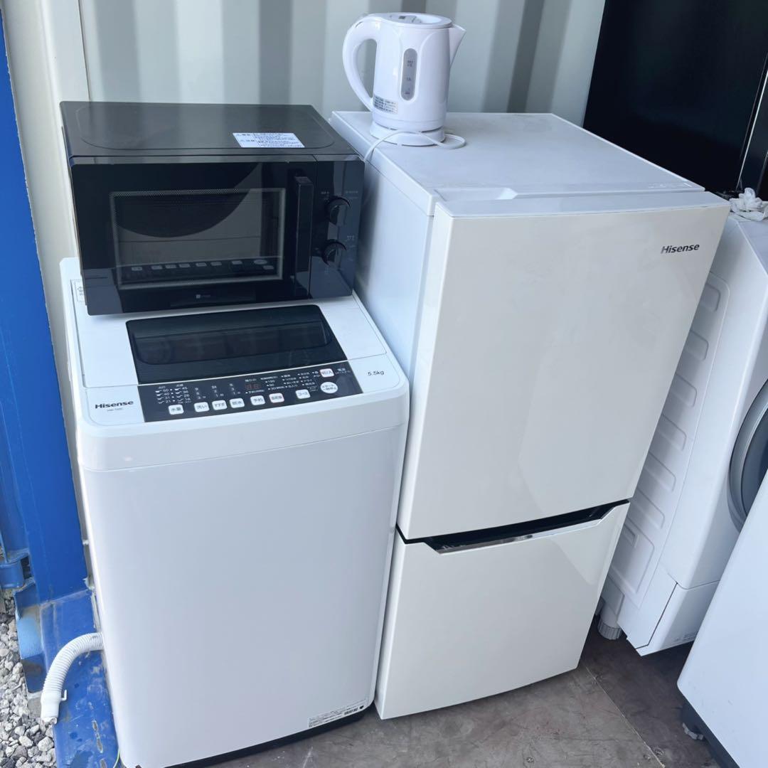 取付無料！新生活応援！高性能おしゃれホワイト冷蔵庫洗濯機電子レンジ電子ケトル