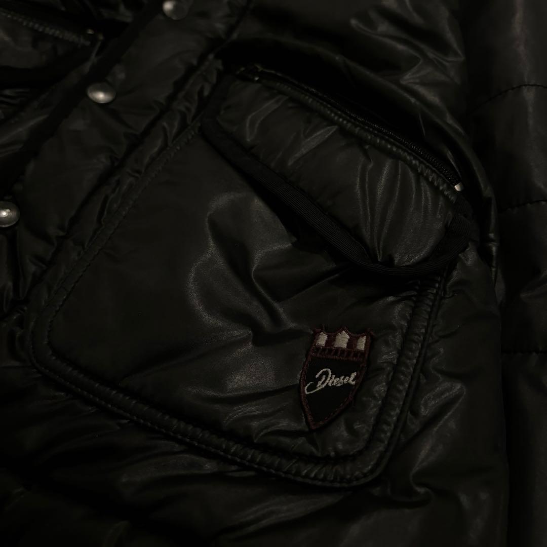 00’s Diesel フード　ジャケット　opium ダークコア　y2k