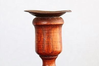 品番 a-0291 燭台 アンティーク ろうそく立 照明 灯り 木製