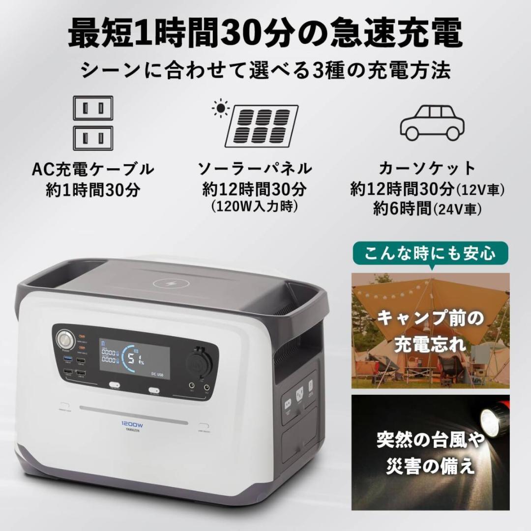 新品 ヤマゼン YPB RS1200 ポ タブル電源 1200Wクラス リン酸鉄 CELSYS
