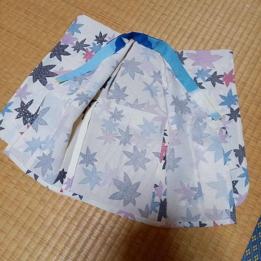 市松人形 12号 単衣 着物襦袢 作り帯 帯締め帯揚げ 正絹 絽 ドール ビスク