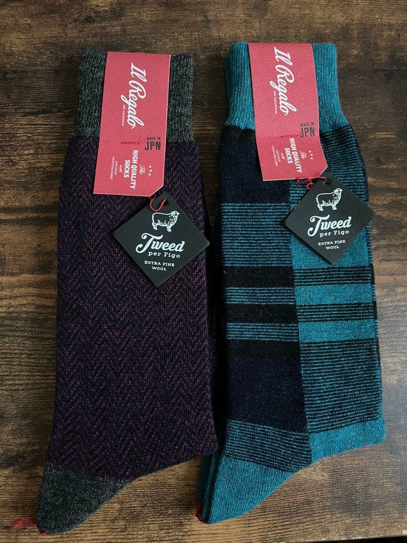 未使用・タグ付】IL REGALO イルレガロ ソックス25-27cm 2足組 - メルカリ