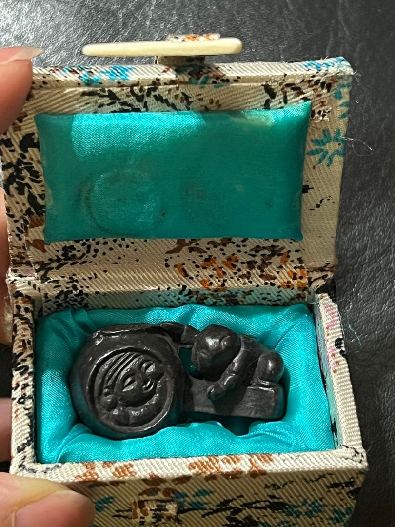 明治時代 堤物 銅製 根付