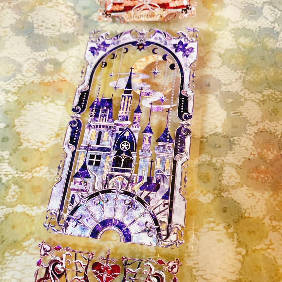 海外マスキングテープ巻売り中古 ダーク系⑥ 装飾マステ 贝壳光pet