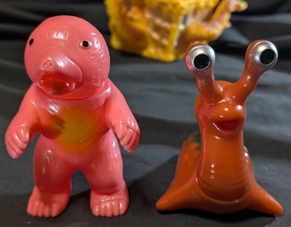 マンモスフラワー（マーミット）＆ナメゴン・モングラー（Ｍ１号）ソフビ３体セット