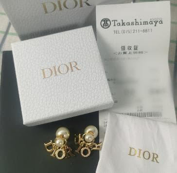 極美品 【Dior】 ロゴ ピアス