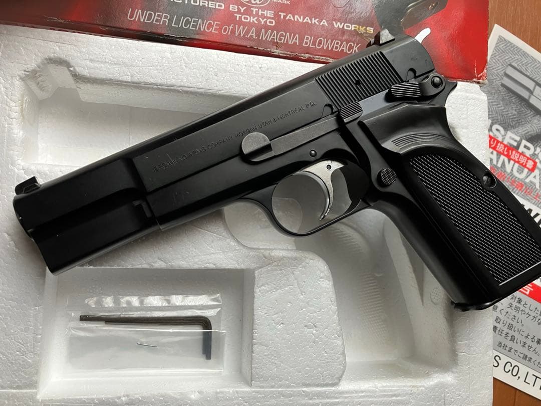 タナカ ブローニングハイパワーMk-Ⅲ ABS樹脂モデル スチールフィニッシュ