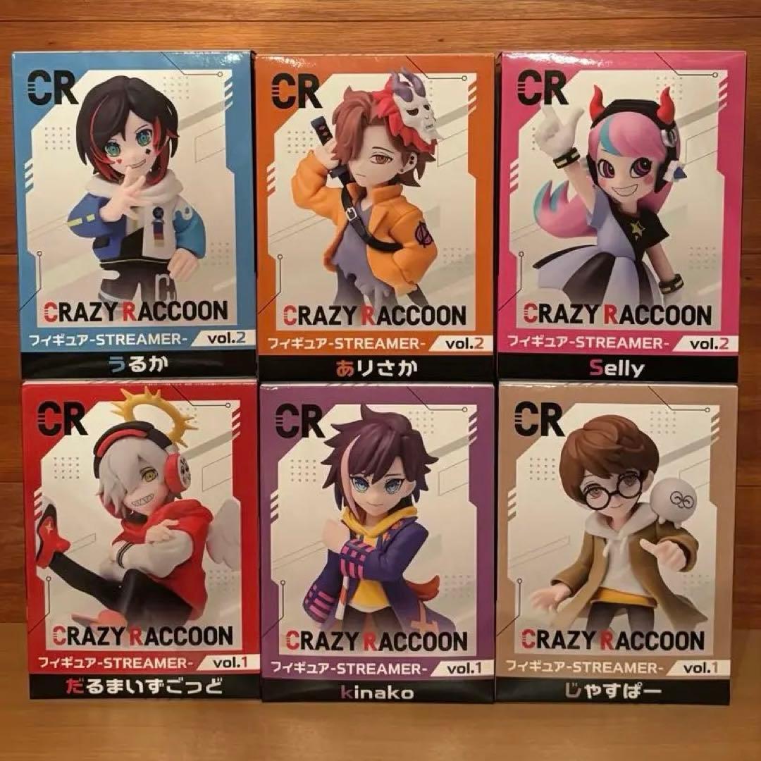 GIGO限定 CRAZY RACCOON フィギュア 6体セット 全種類