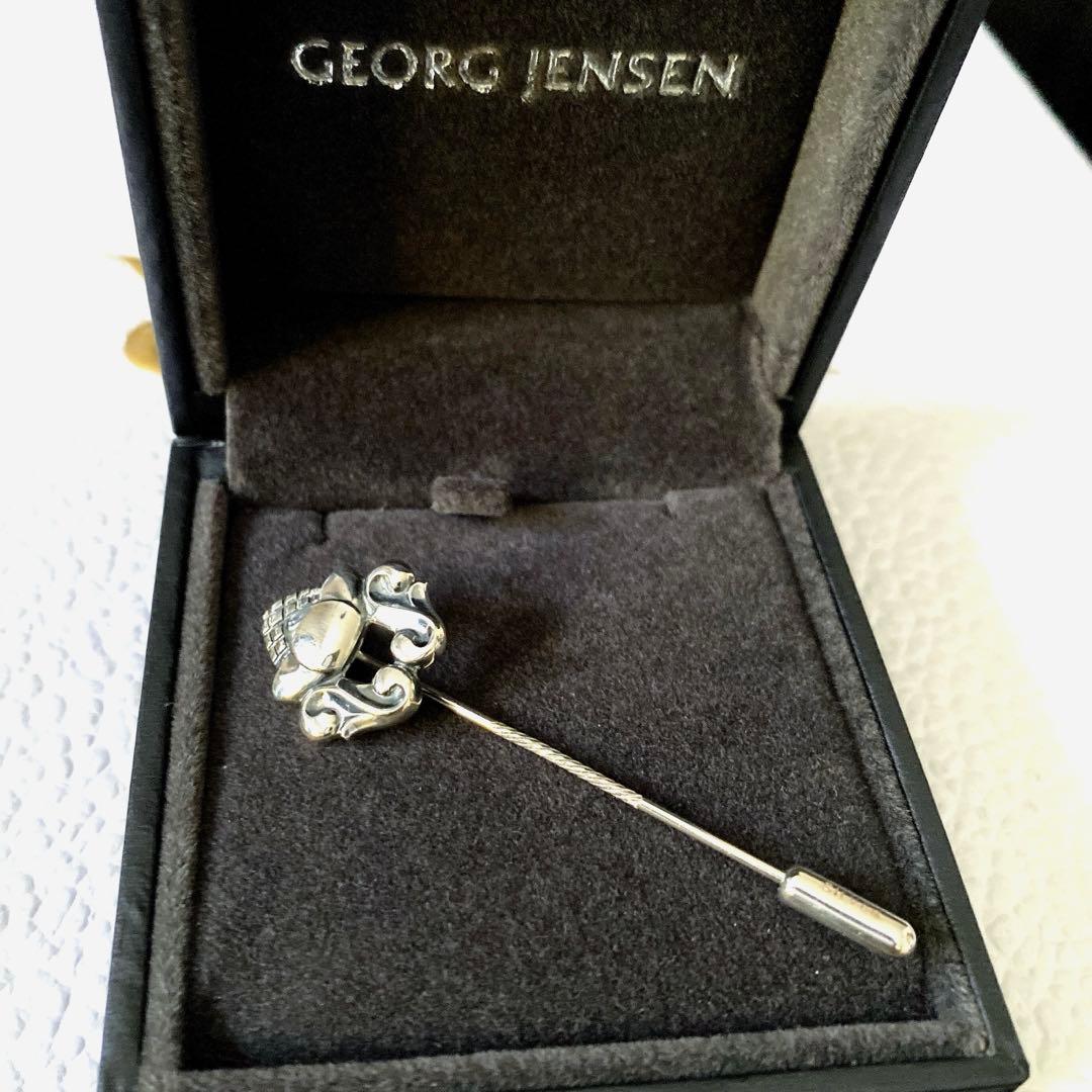 美品GEORGE JENSEN 642 エコーン ピンブローチ どんぐり