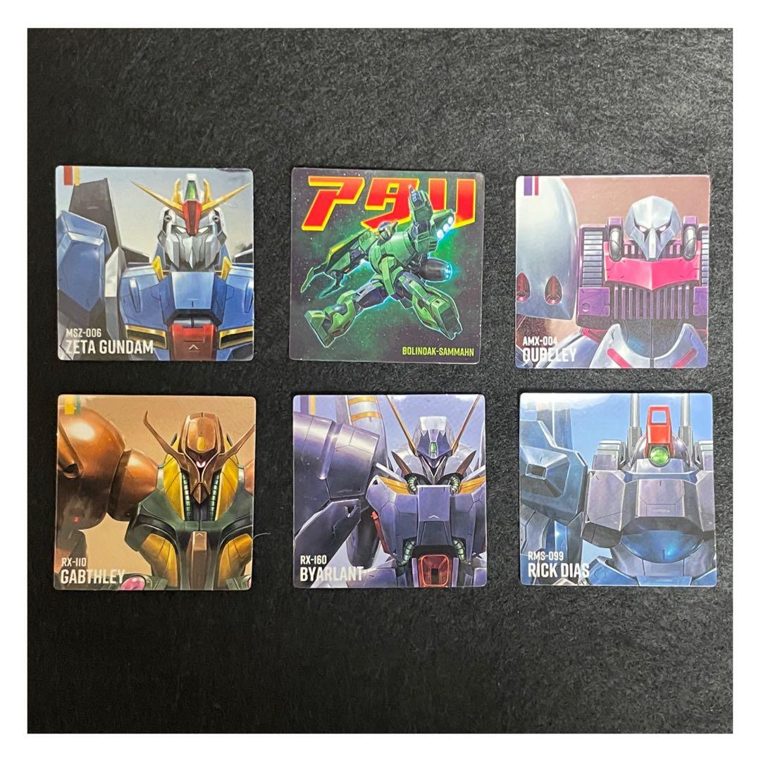 ガンダムポテコ あたりシール(コード未使用)＆ その他 5枚 セット売り