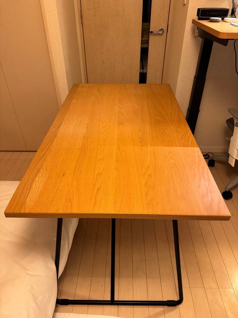 木製折りたたみテーブル（オーク材突板／幅120cm）