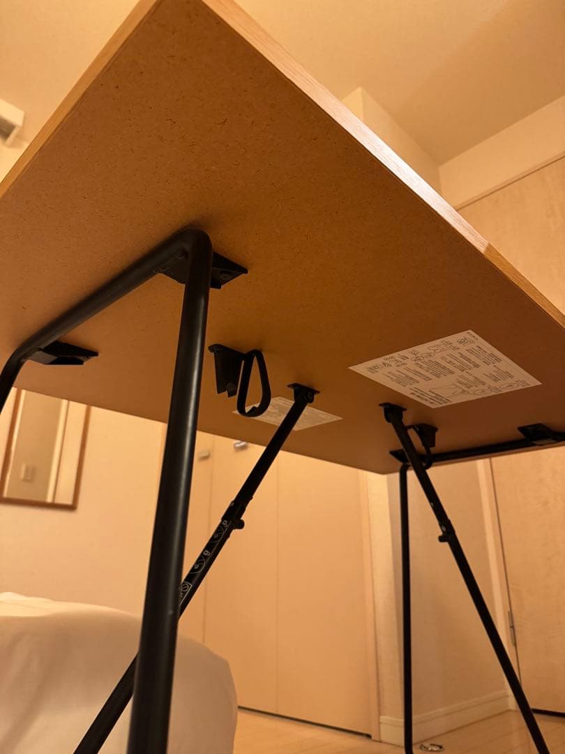 木製折りたたみテーブル（オーク材突板／幅120cm）