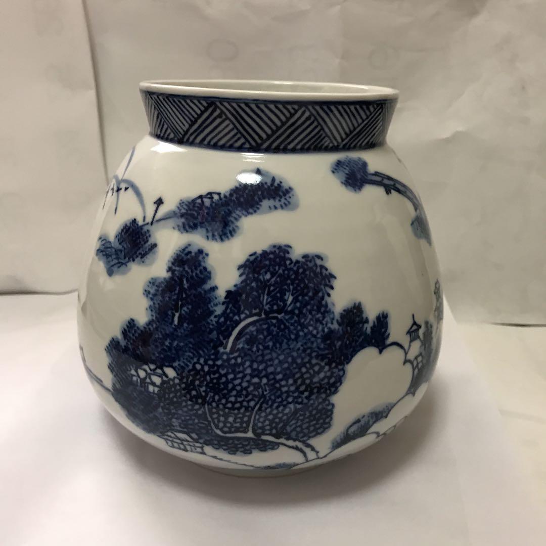 加藤藤城　近江八景 水指 共箱入り