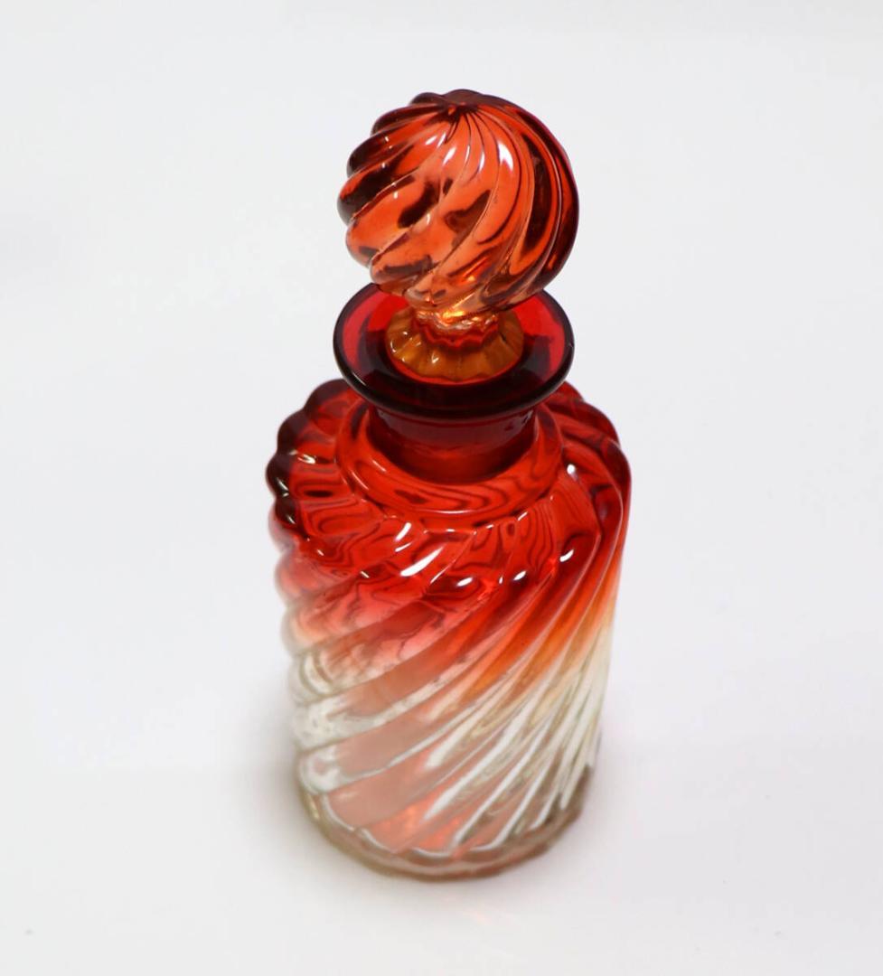 オールド・バカラ 稀少サイズ 16.5cm バンブー ローズ パフュームボトル