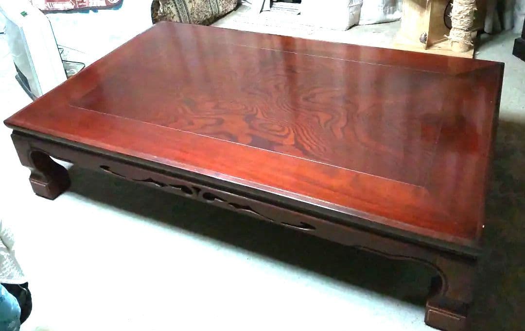 送料込:たのメル便】昭和レトロ 木製座卓 ダークブラウン - メルカリ