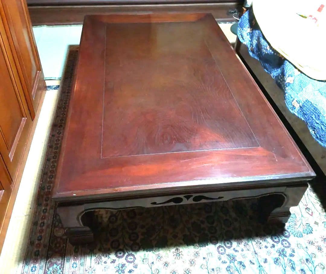 送料込:たのメル便】昭和レトロ 木製座卓 ダークブラウン - メルカリ