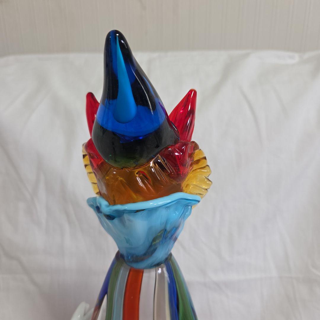 イタリア ムラーノガラス ピエロ 大きめサイズ置物 イタリア