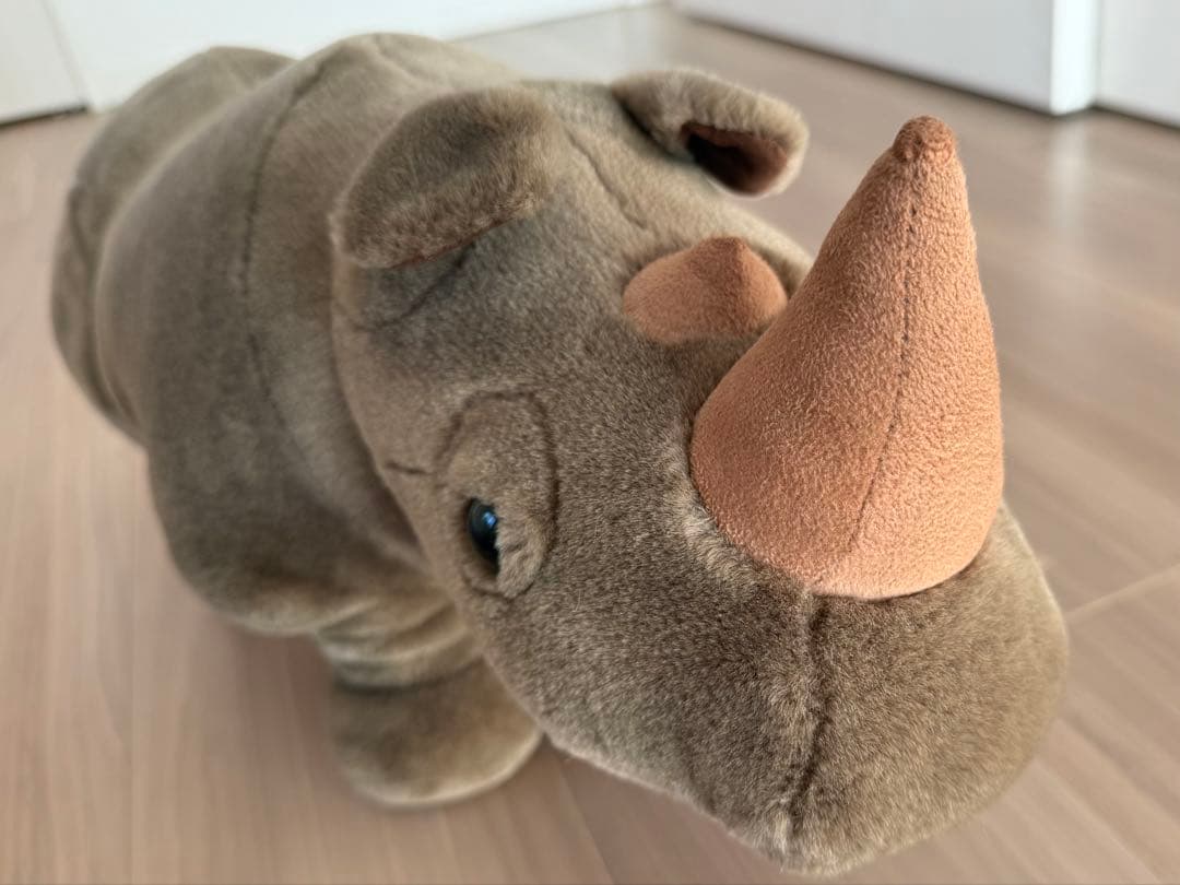 KOSEN グレーのサイのぬいぐるみ 約50cm