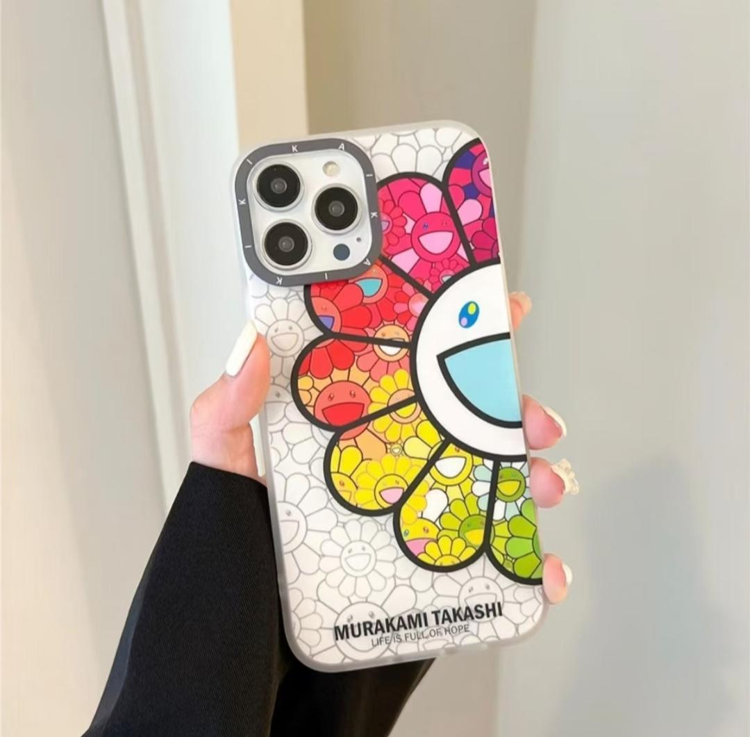 超人気スマホケースCASETiFY 村上隆 カラフル花柄 iPhoneケース - メルカリ
