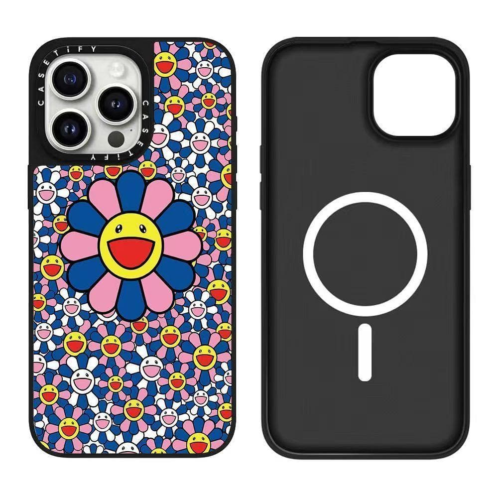 超人気スマホケースCASETiFY 村上隆 カラフル花柄 iPhoneケース - メルカリ