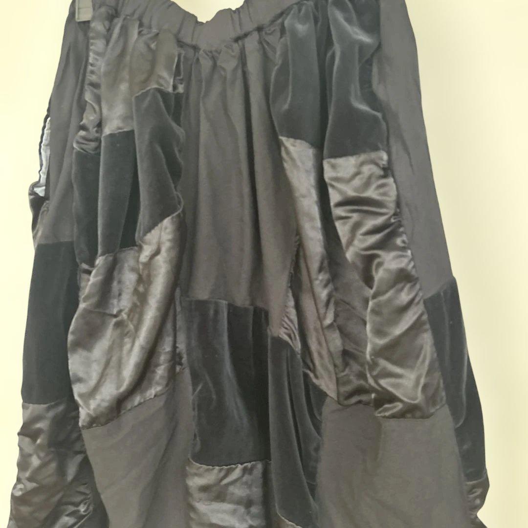 コムデギャルソン　ブラック サルエルパンツ パッチワーク