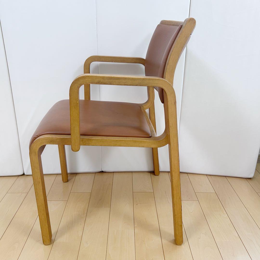 arflex NU 川上元美 オーク イタリア 本革 アームチェア アンティーク