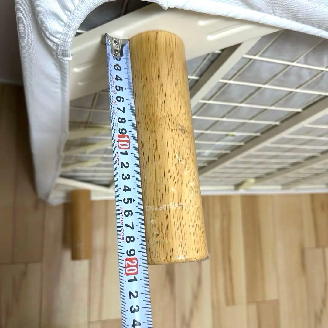 無印良品　脚付きマットレス ボンネル　シングル ホワイト③