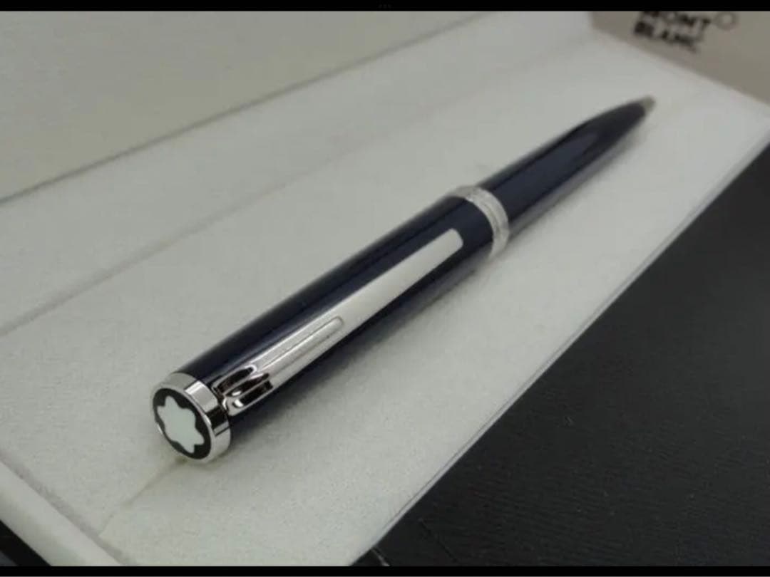 モンブラン 未使用に近い美逸品！PIX☆No114809☆ダークブルー＆プラチナ