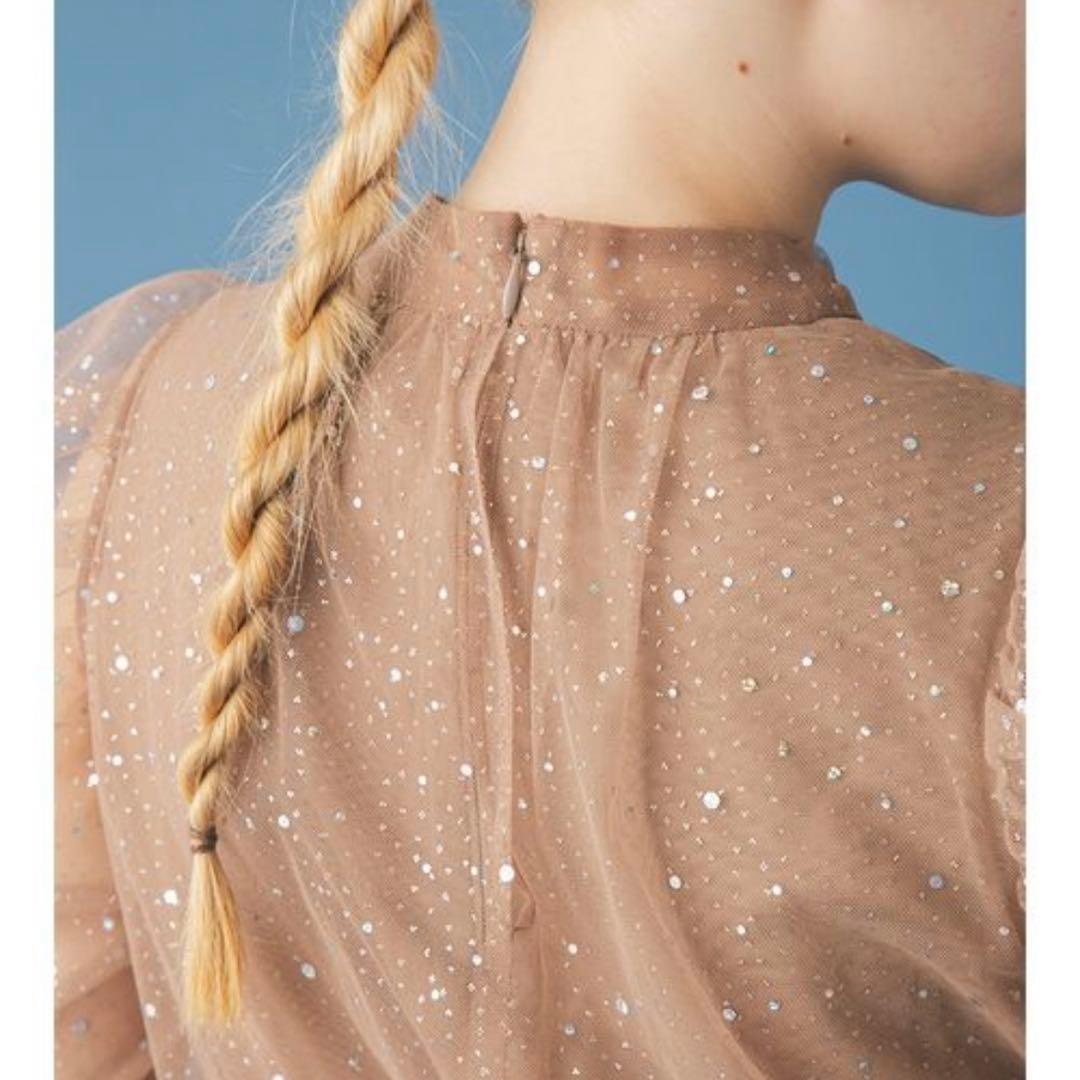 ドレス　ロングスリーブラメチュールドレス　furfur