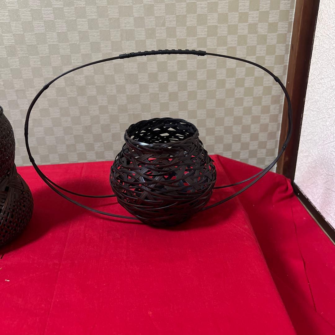 茶道具　花器　竹籠　七点まとめ