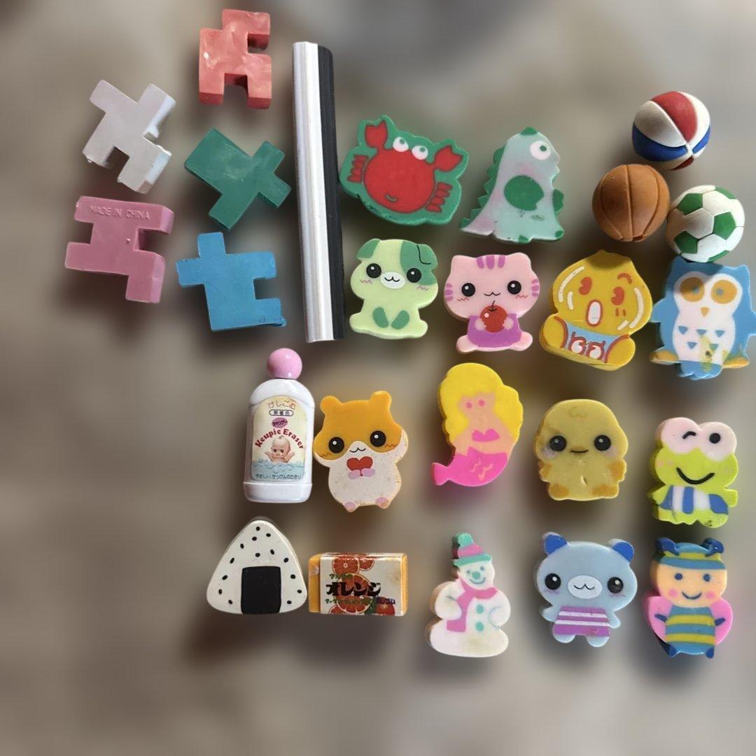 平成レトロ・かわいいキャラクター消しゴムセット - メルカリ