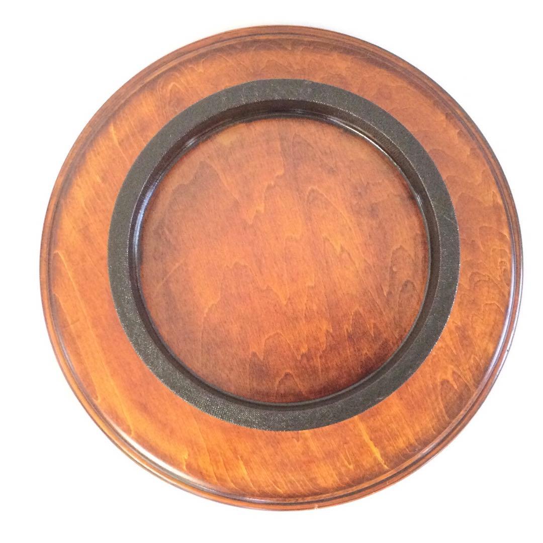 漆器 飾り台 丸台 高足台 天然木 B642