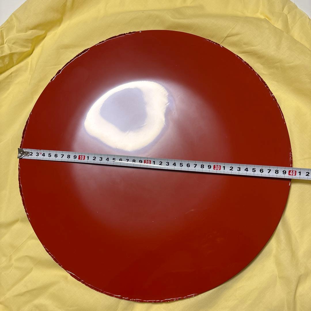 榎木啓 40cm 朱塗漆皿「暮色」