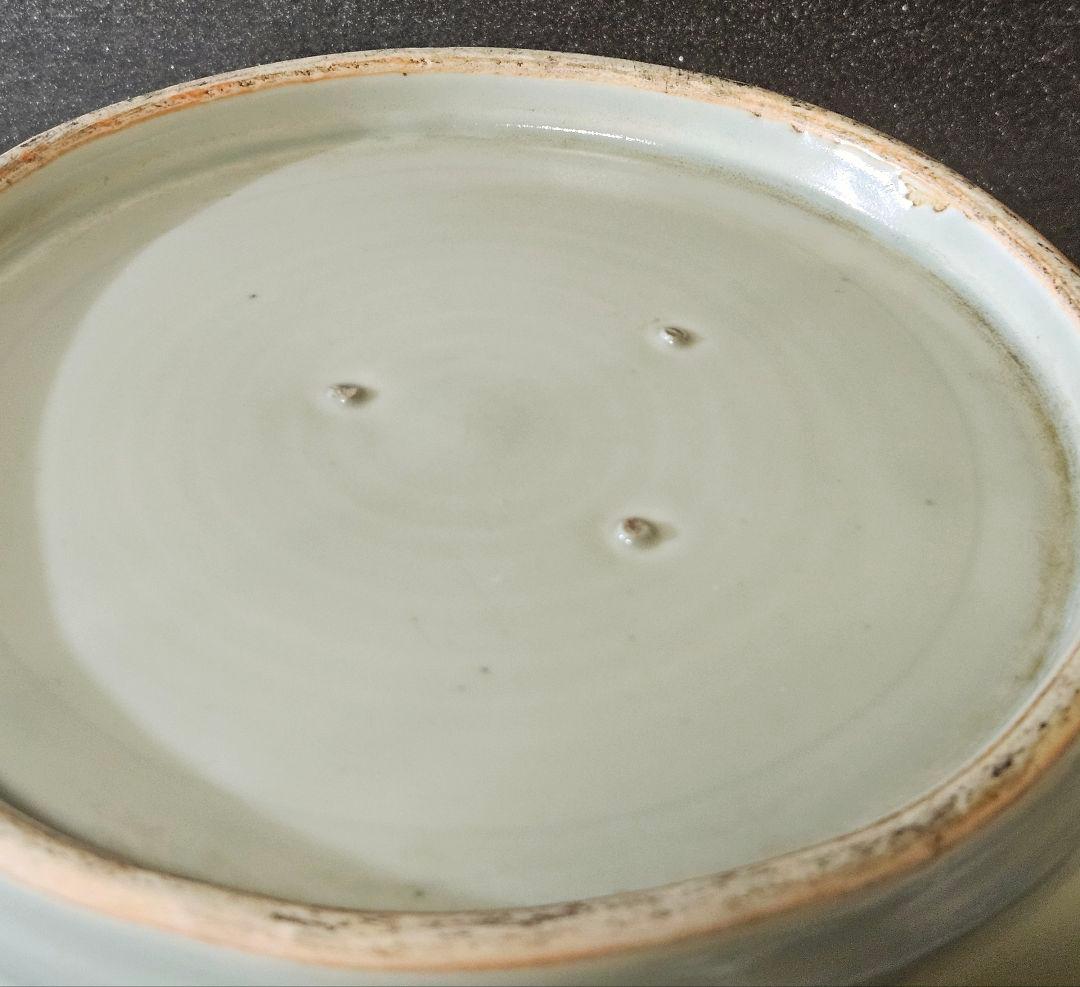 本物保証❗️】江戸時代前期 寛文期 初期伊万里青磁 陰刻草花 口縁