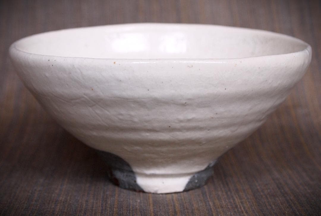 人気作家☆高力芳照【師：金重素山、金重有邦】☆粉引茶碗☆共箱・布