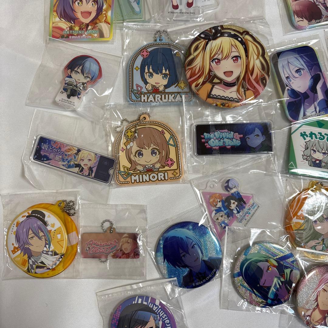 プロセカ 缶バッジ アクリルキーホルダー アクリルスタンド ラバスト まとめ