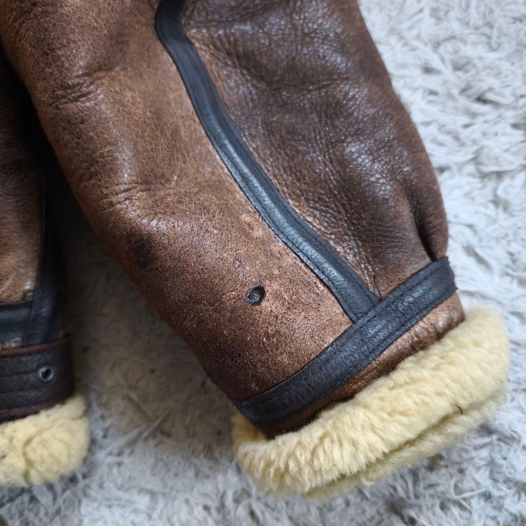 訳あり 激レア】アビレックス ムートンジャケット B3 本革 裏地ボア M