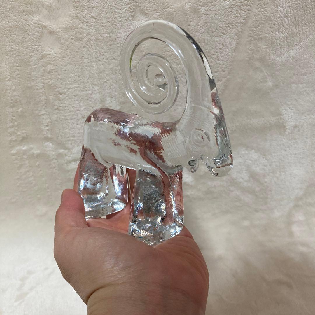 KOSTA BODA Zooシリーズ ヤギ Kosta Boda社/ ヤギ ガラスオブジェ