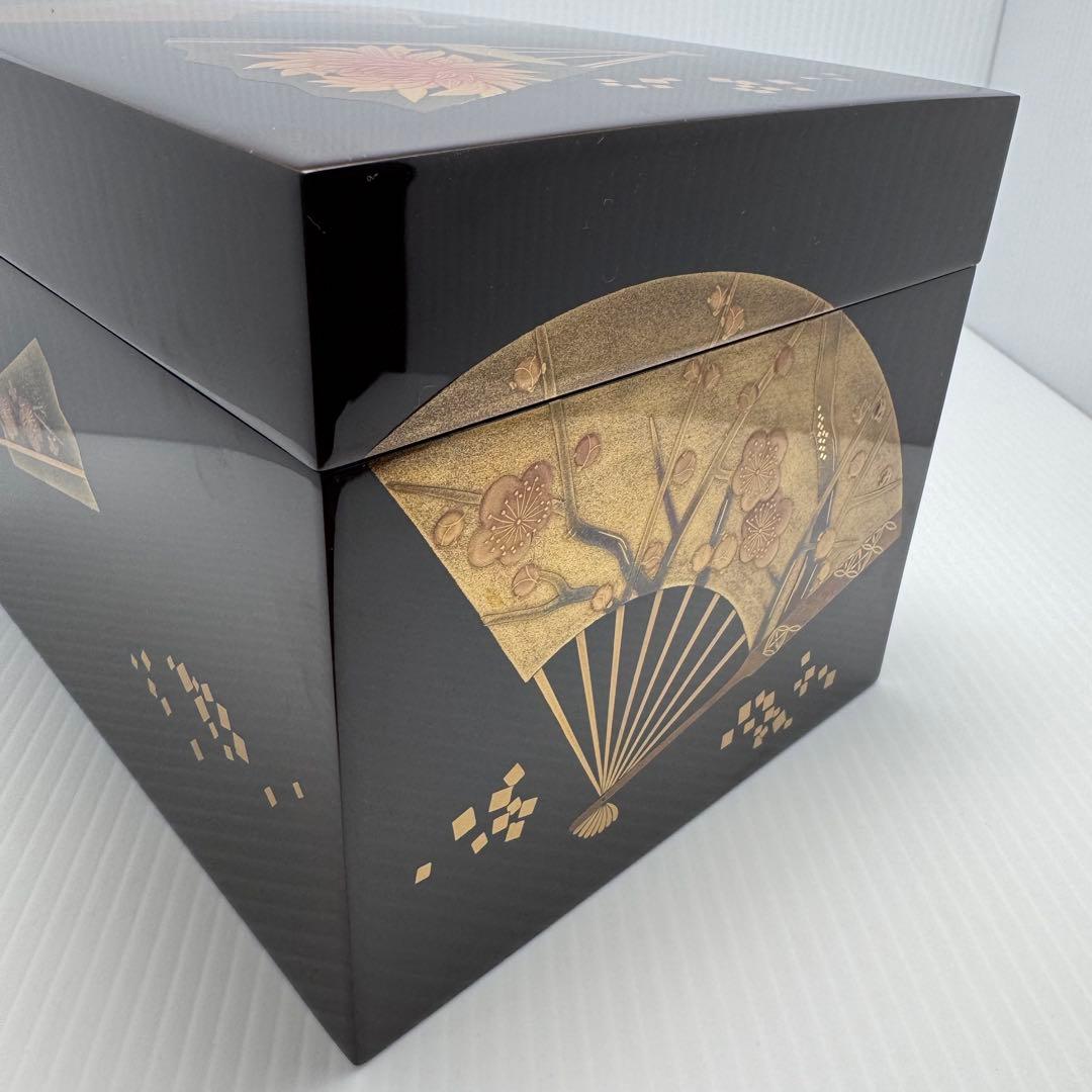 新品 輪島塗 蒔絵 茶箱 棗 香合 筒共箱 セット 漆器 漆 輪島漆器 和