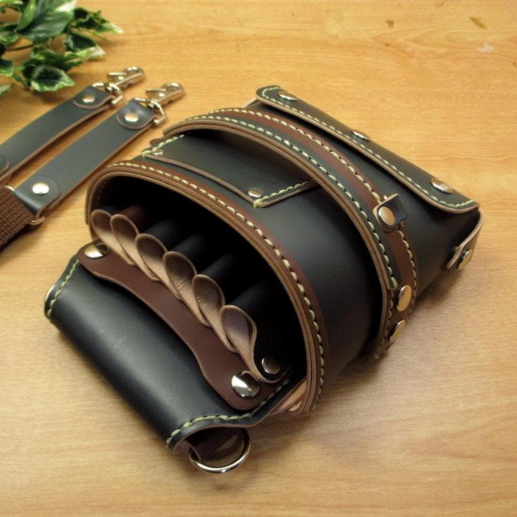 トリマー向き】 ダークグリーン 6丁 シザーケース TSC-18/CGA