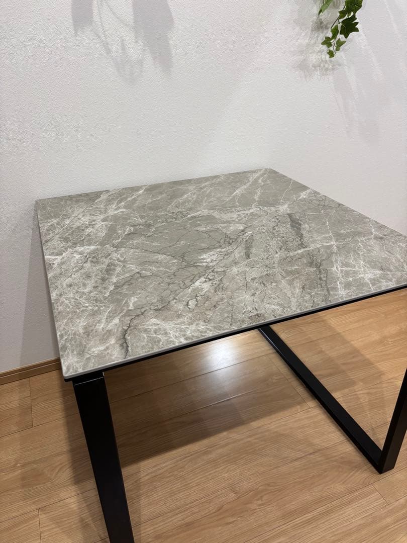 ダイニングテーブル 大理石調 セラミック 強化ガラス 85cm幅！