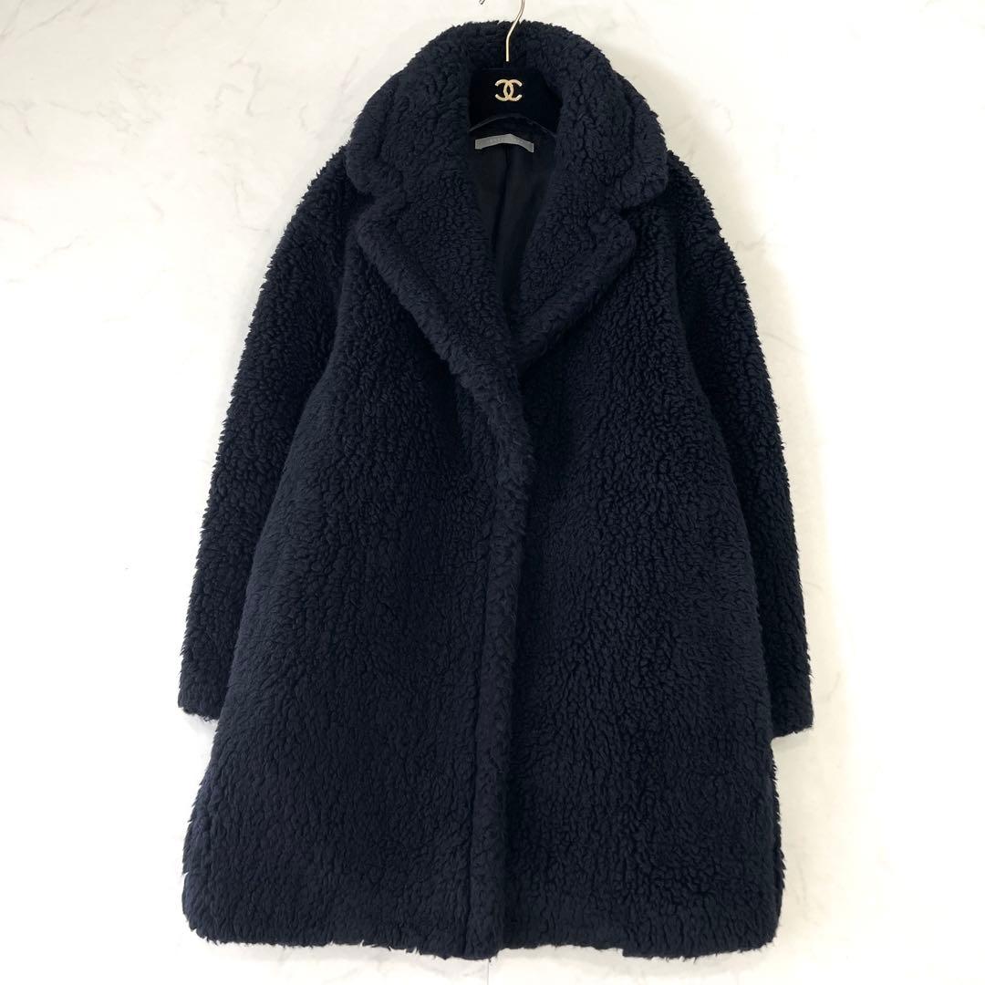 極美品✨theory luxe セオリーリュクス ボア テディベア コート 濃紺