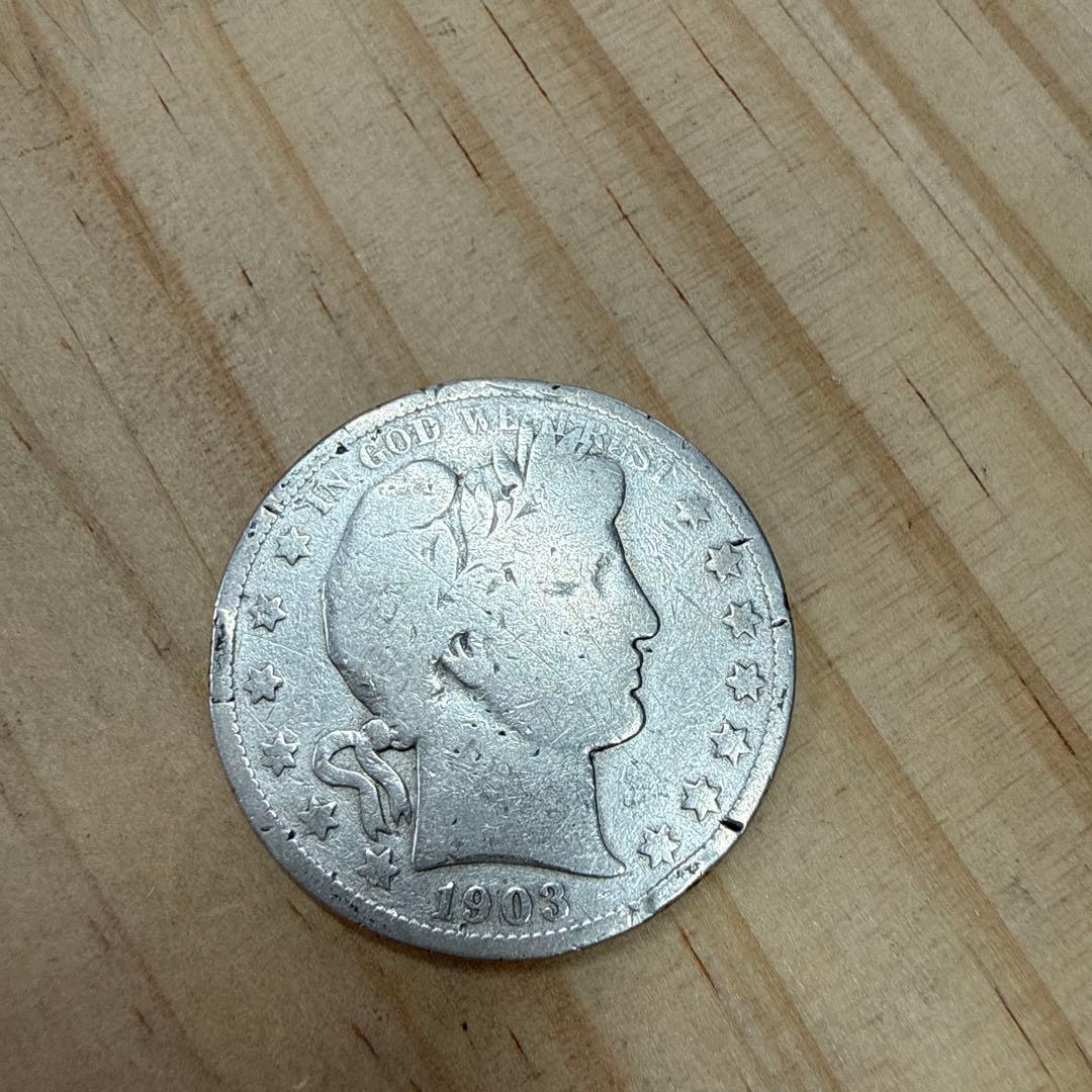 1903年 バーバーハーフダラー アメリカ銀貨 5枚セット - メルカリ