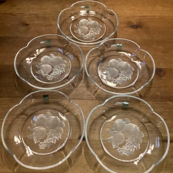 HOYA クリスタル フルーツ皿 5枚セット - メルカリ