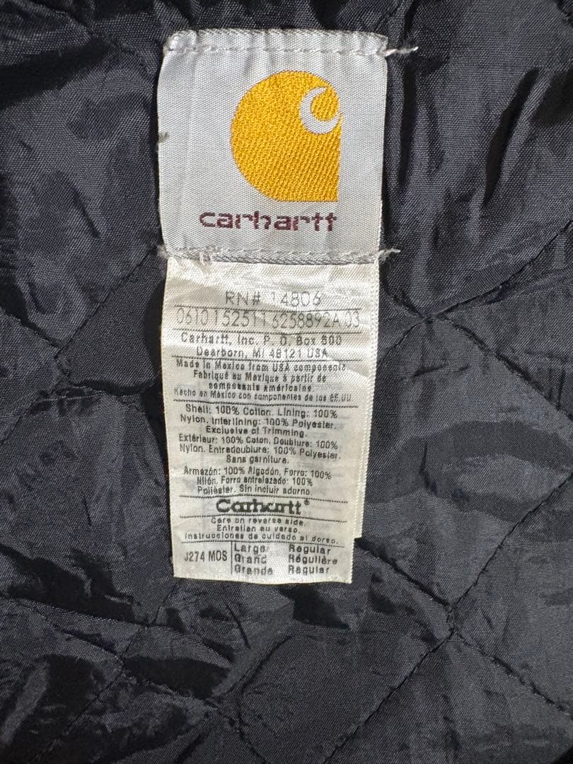 Carhartt アクティブジャケット J274 MOS Large