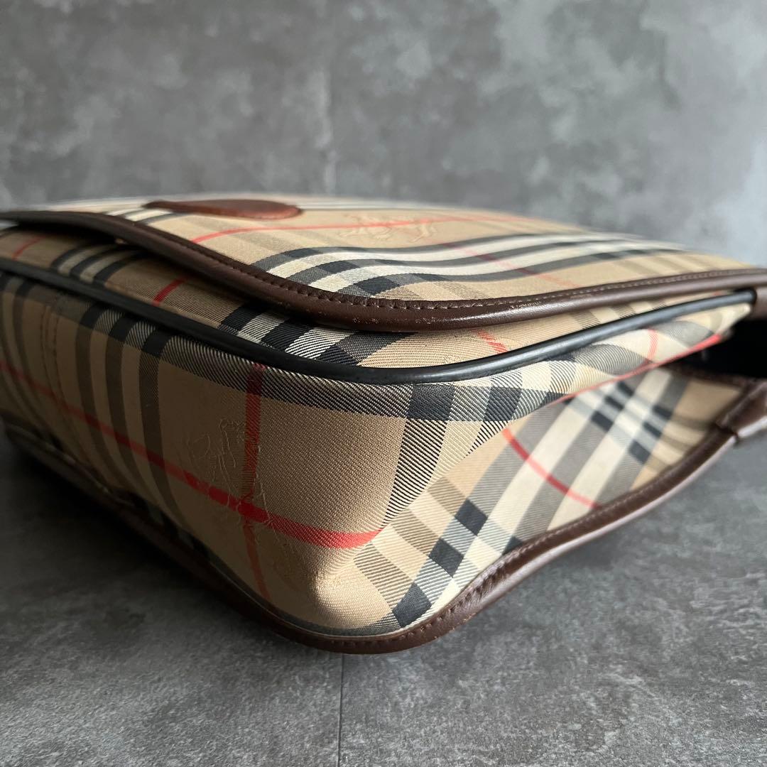 ⭐️バーバリー⭐️ノバチェック シャドーホース ショルダーバッグ ブラウン