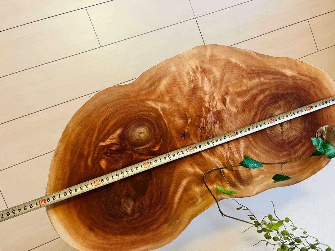 サイドテーブル トチの木 栃 輪切りテーブル アイアンテーブル